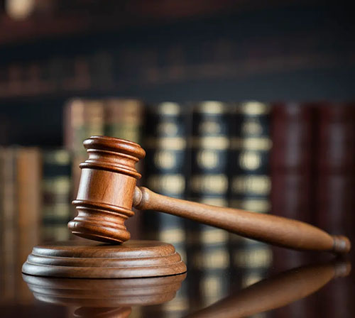 Judge's gavel in an Oklahoma courtroom